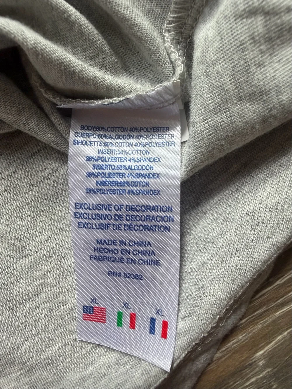 NWT Champion Boys' Gray Logo Tee - XL